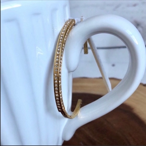 Modern gold rhinestone stack bracelet NEW - Picture 3 of 7